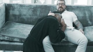 MaleNoir.com - Rocco Steele stuffs his fat cock inside black jock's tight asshole raw