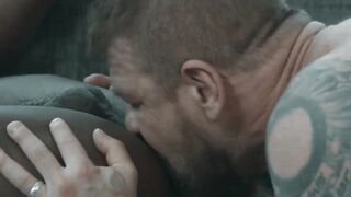 MaleNoir.com - Rocco Steele stuffs his fat cock inside black jock's tight asshole raw