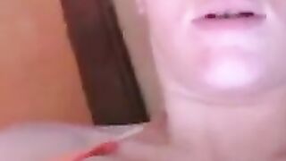 Busty Blonde Playing With An Inflatable Dildo