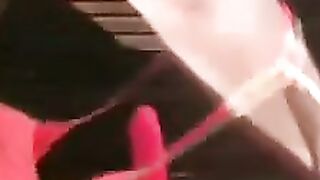 Busty Blonde Playing With An Inflatable Dildo