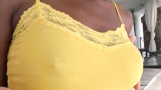 Ebony beauty Lucia Brixton banged hard after sucking cock