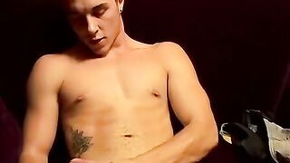 TwinkUndie.com - He jerks his big uncut hard dick until he cums in his tight undies