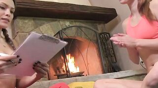 Step mom and her step daughter have some lesbian fun here