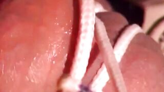 MuscleJockBound.com - Urethral play mixed with bondage for an incredibly muscular hun