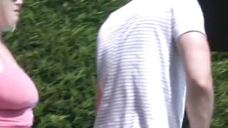 Blonde mature lady Lacey Star banged after outdoor blowjob