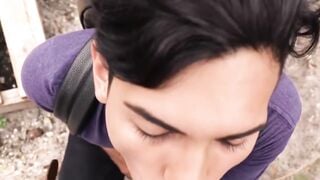 LecheLatinos.com - Straight Latino twink's outdoor bareback fuck in a paid-to-be-gay