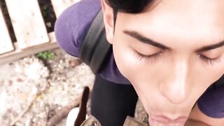 LecheLatinos.com - Straight Latino twink's outdoor bareback fuck in a paid-to-be-gay