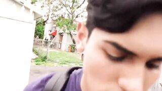 LecheLatinos.com - Straight Latino twink's outdoor bareback fuck in a paid-to-be-gay