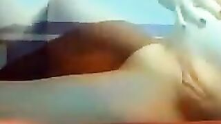 Playing With A Glass Dildo In The Anus