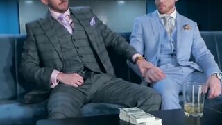 Bearded businessmen Franky Fox and Jp Dubois hard bareback