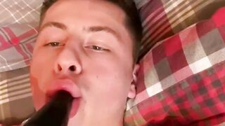 Anal play with the best sex toy that this young guy found