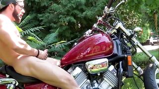 MaskXXX.com - Zack's bearded muscular biker persona gets wild outdoors
