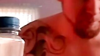 Real amateur buddies jacking off before shooting a cumload