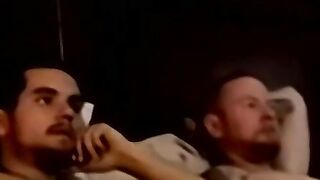 Real amateur buddies jacking off before shooting a cumload