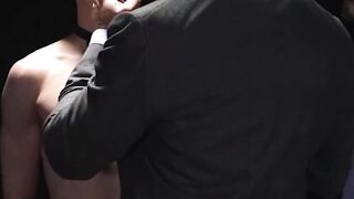 Austin Young's ass grinds on hairy daddy Lance Charger's cock