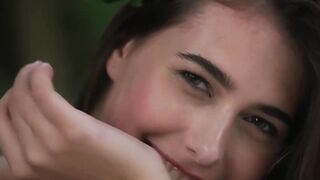 FemJoyXXX.com - Katrine Pirs's natural tits caress and seductive poolside poses