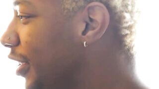 Blonde bottom Blaisen Shon is cock starved and hung black stud King Bae is ready to s
