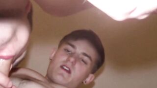 Kinky group of men barebacks a twink hard