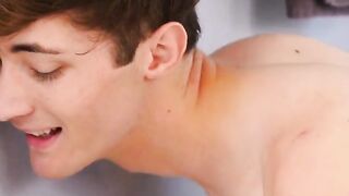 TwinkStrokes.com - Steamy bath rimming and sucking big cock with intense moaning