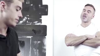 SayUncleNetwork.com - Handsome daddy enjoys a blowjob before barebacking his stepson