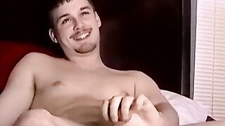 JoeSchmoeXXX.com - Straight dude Blaze enjoys wanking his hard cock on a bed