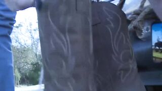 MuscleJockBound.com - Muscular gay's oily bondage and intense BDSM play during outdoo