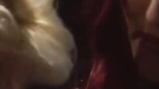 PussyCatsLatex.com - Redhead domina's mega dildo discipline for lesbian sub