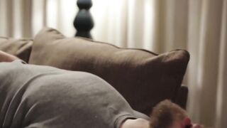 TSSexual.com - Tattooed TS babe feeding a hunk with her warm cum after sex