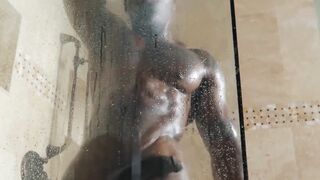 MaleNoir.com - Muscle hunk Max Konnor strokes his monster BBC until he bursts