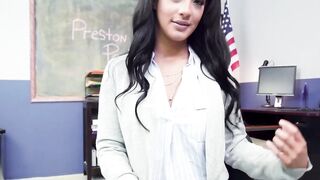 Misty Quinn riding huge dick close up POV for job interview