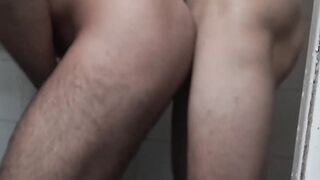 Muscular tatted dude Licho slobbers my friends cock until he explodes cum