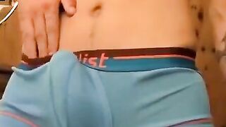 TwinkUndie.com - Cain's self-sucking practice and powerful cum blast