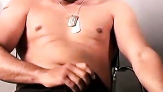Young black gay teases with his dick in this classic scene