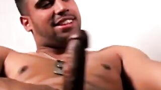 Young black gay teases with his dick in this classic scene