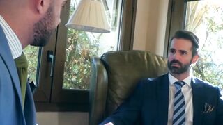 Suit and tie Bruno Max and Dani Robles anal hammering hard