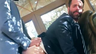 Suit and tie Bruno Max and Dani Robles anal hammering hard