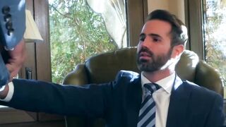 Suit and tie Bruno Max and Dani Robles anal hammering hard