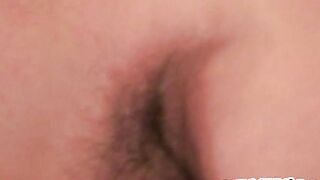 Average Joe with big belly masturbating solo on camera