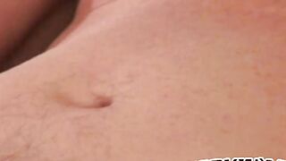 Average Joe with big belly masturbating solo on camera
