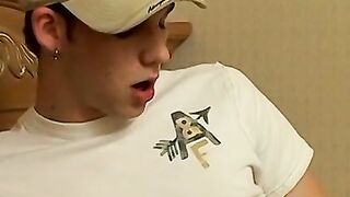 Gentle cock stroking and a stick of cig is all that horny Kenny Crusoe wanted