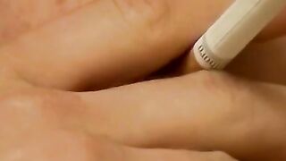Gentle cock stroking and a stick of cig is all that horny Kenny Crusoe wanted