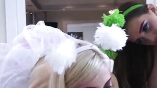 TeenGroupSex.com - Horny sluts suck and fuck dick till they get cumshots