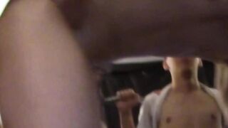 Handsome jock moans loud while banged by horny hunks