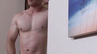 MilitaryHunk.com - Zach shows off his muscular and ripped body while jerking his big
