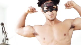 MaskXXX.com - Muscular youngster James stuffs fleshlight with big dick with ease