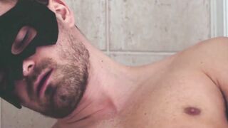 MaskXXX.com - Mysterious hunk Harry Paker masturbating vigorously solo with pleasure