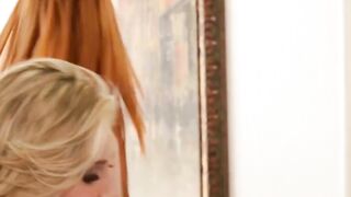 GirlGirlWay.com - Horny babes Sasha and Lauren explore each other with their tongues