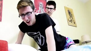 RawTwinkys.com - Cute tattooed emo twink Austin Hill gets anally pounded by a huge di