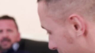 PussyCatsLatex.com - Nubile maid dominated by two big cocks and cum-filled conclusion