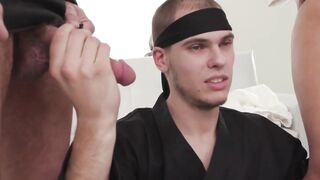 BiSexuala.com - Big dick Vince Parker's spitroast fucking hot bisexual couple